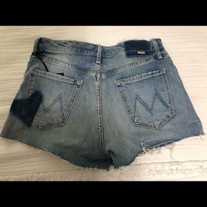 NWT Mother Denim The Tomcat Kick Fray Shorts